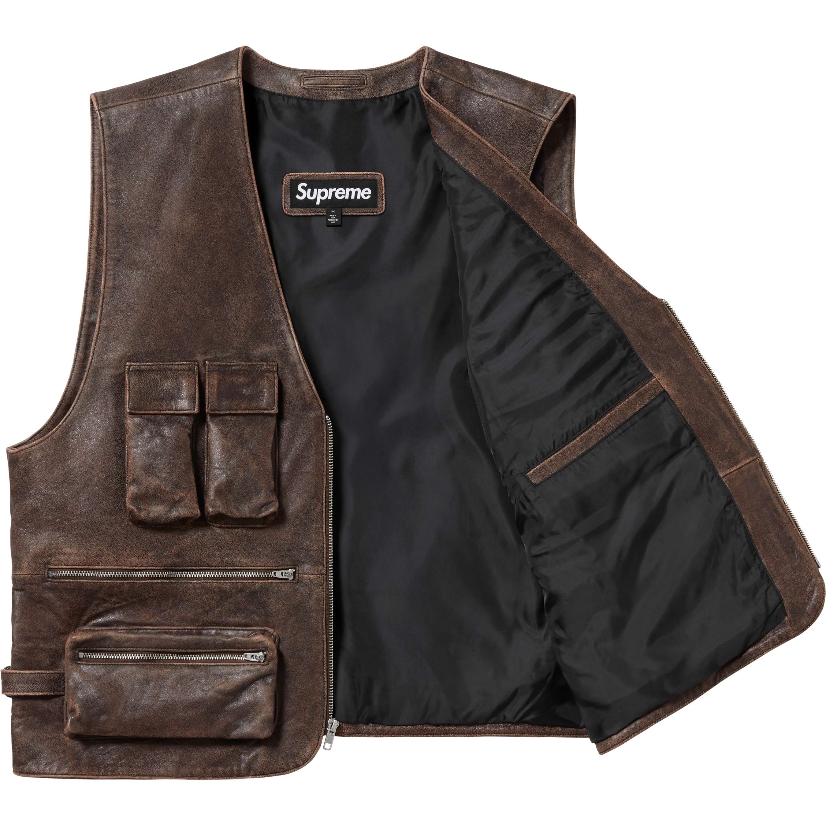 Leather Cargo Vest view 12